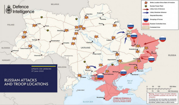 Карта бойових дій станом на 7 червня: наочно про ситуацію на фронті