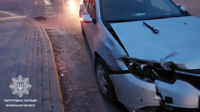 Аварія у Луцьку: п'яний водій врізався в автівку