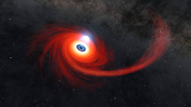 Як чорна діра розриває зірку: вражаюче відео з космосу